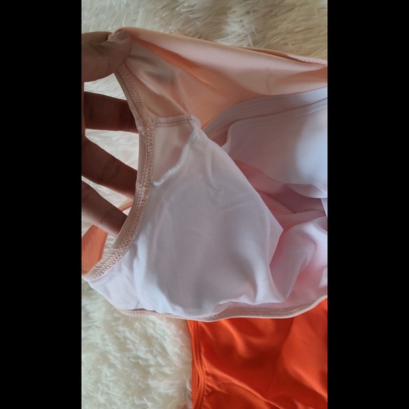 Monokini Women's One Piece Swimsuit Wrap Color Block Tie Side Bathing Suit - Picture 3 of 5